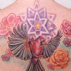 Tattoos - Amy cardinal upper back piece - 71369